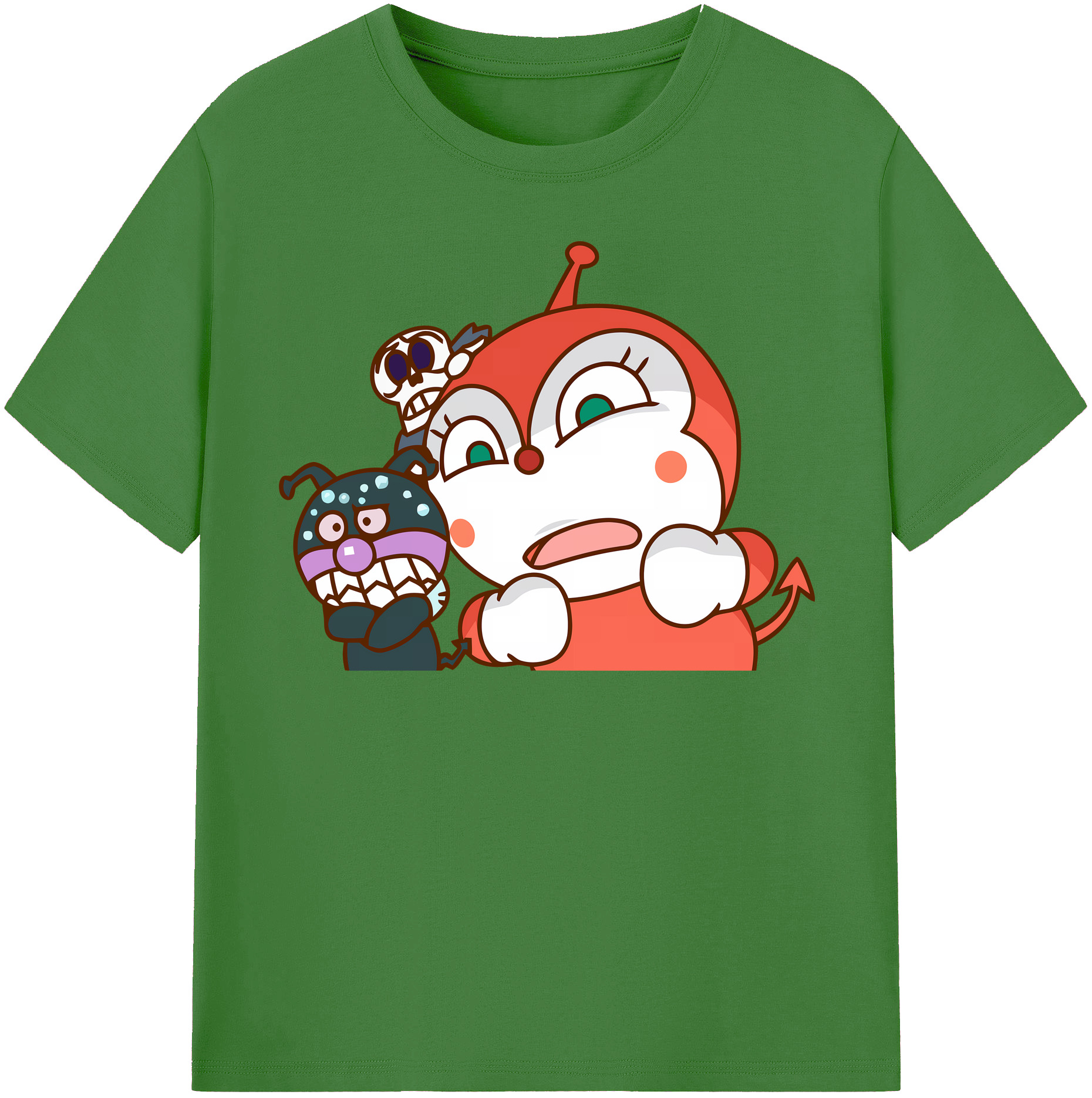 （画像用） アンパンマン Anpanman レディースカジュアルプリントTシャツ（綿100％）